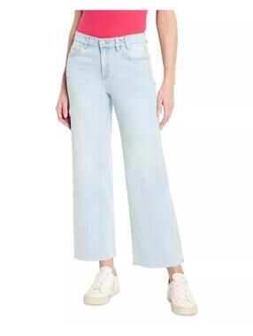 158$ NIC+ZOE Weekend High Rise Wide Leg Ankle Jeans Size 30 Blue Stone